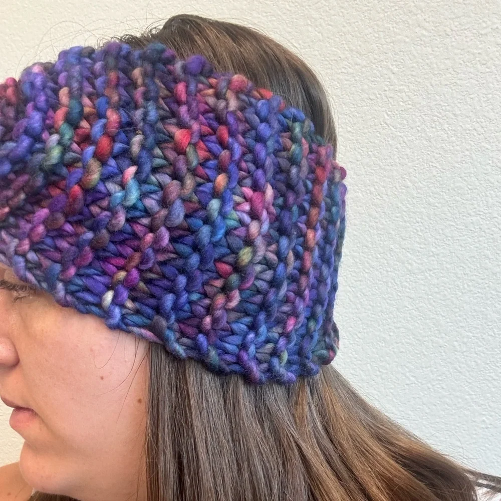Merino Wool Hand Knitted Ear Warmer